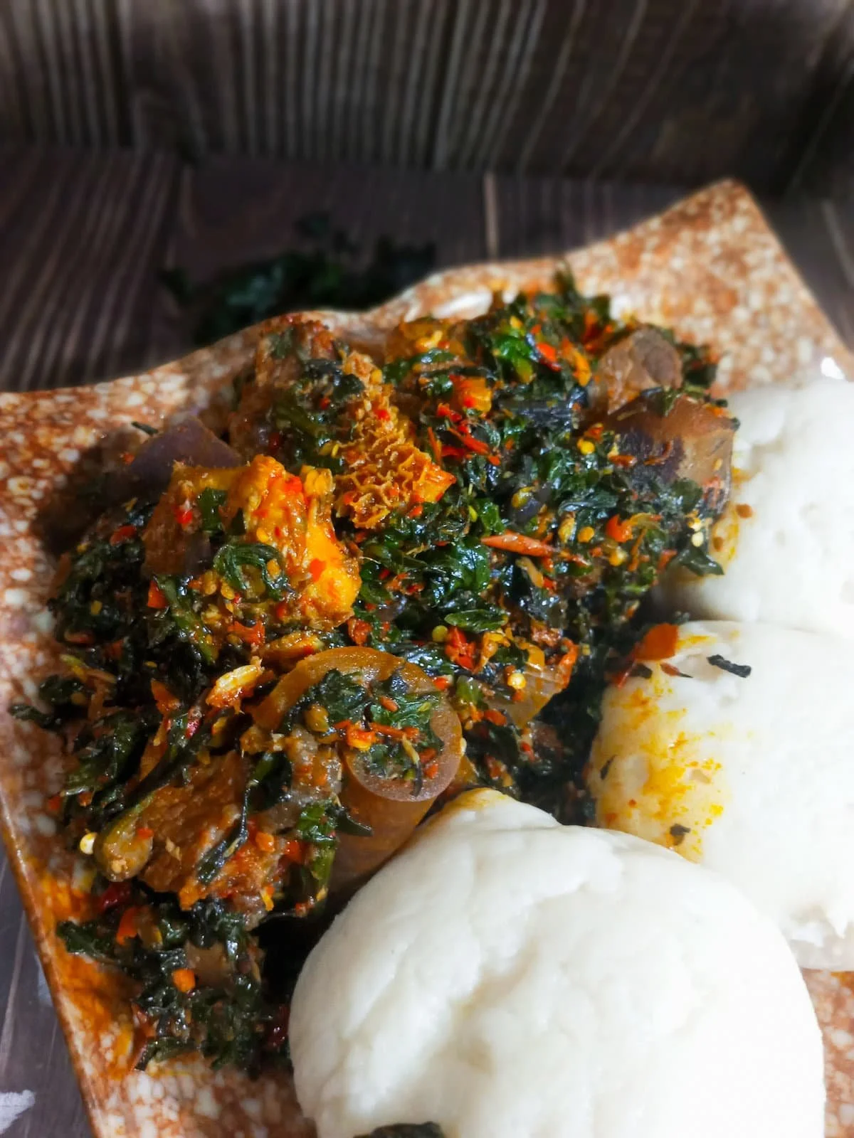Pounded Yam & Efo Riro